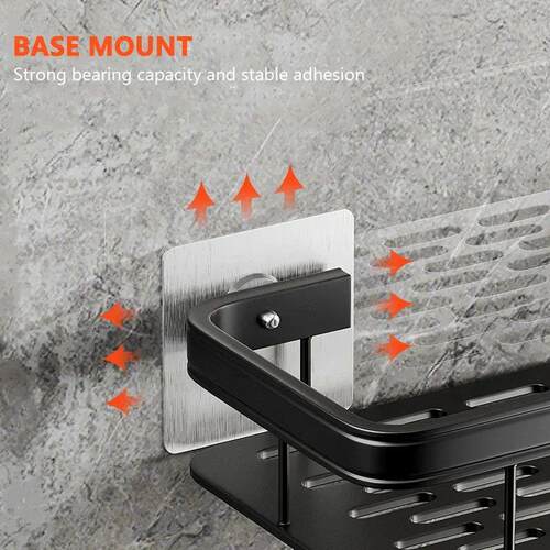 Bathroom Storage Rack No Drill Shelves Wall Mount Corner She