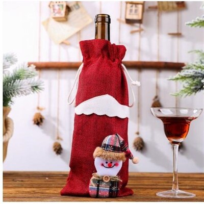圣诞节装饰品礼品袋红酒套Christmas ornament gift bag wine set