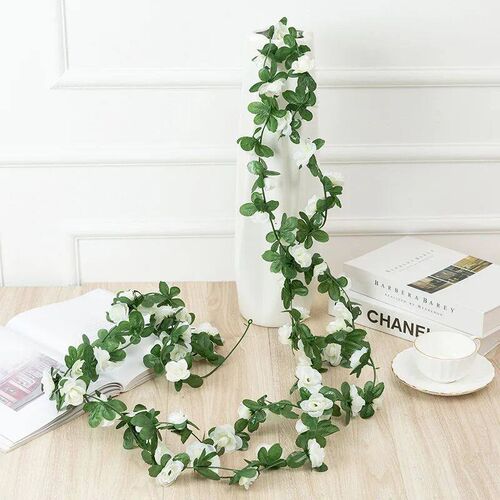 2.5m 1.8m Rose Artificial Flower Vine For Wedding Garland Wh