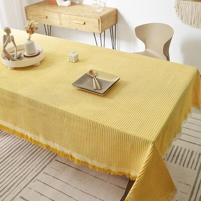 Waffle Weave Dustproof Cover Bedside Table Cloth Table Mat