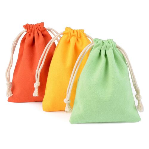10pcs/lot Natural Cotton Bags 8 Colors For Selection Fit For