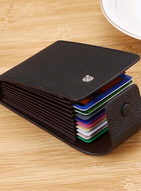 Men Credit Card Holder Leather Purse for Cards Case Wallet f