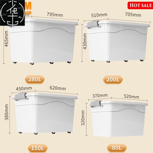 Large plastic storage box moving boxes packing quilt Storage