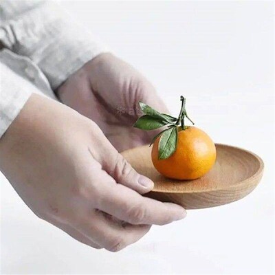 Japanese Tableware Wooden Plate Beech Oval Tray Mini Solid