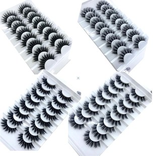 8/20 Pairs 3D Mink Hair False Eyelashes Natural/Thick Long