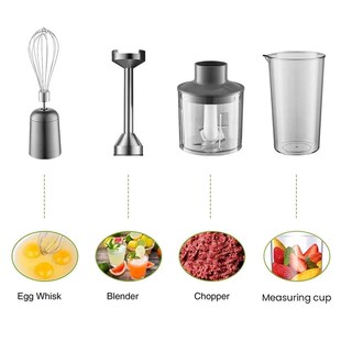 Hand Immersion Blender 1000W Powerful 4-in-1,Stainless Steel