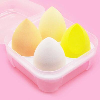 4pcs Makeup Sponge Powder Puff Dry and Wet Combined Beauty C