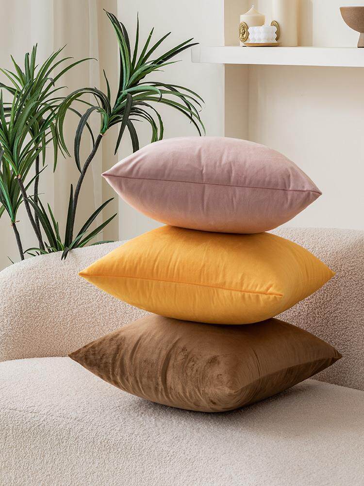Throw pillow sofa back cushion cover velvet Pillow case图片