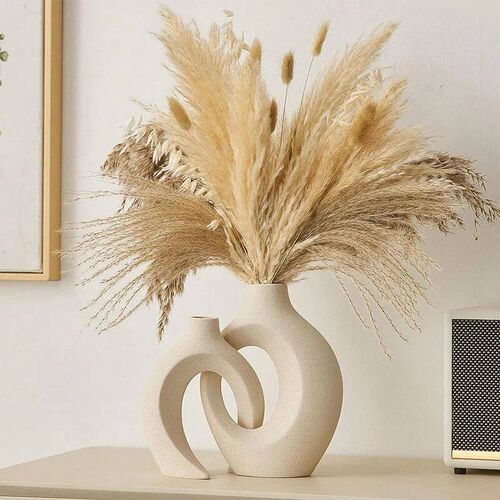 European Ceramic Vase Set Creative White Simple Home Decorat