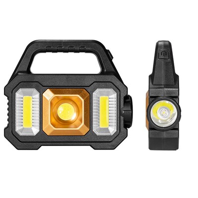 500LM USB Rechargeable Flashlight Waterproof 6 Gear COB/LED