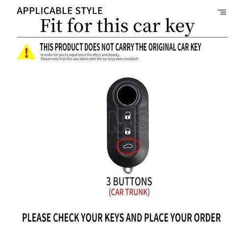 3 Buttons Alloy Car Flip Key Case ver for Fiat Ducato 500 5