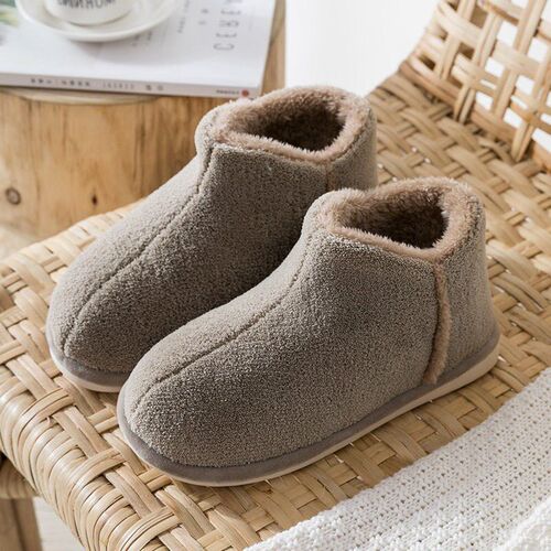 2023 Warm Plush Winter Shoes Women Men Indoor Slippers Anti-