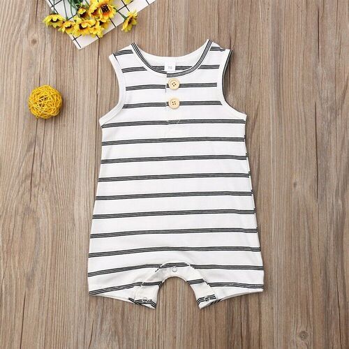 Baby Summer Clothing 0-24 Newborn Infant Baby Boy Girl Strip
