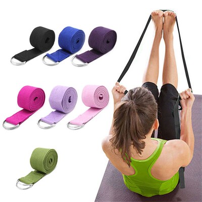 180cm Sport Yoga Strap Durable Cotton Exercise Straps Adjust