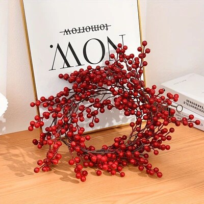 Artificial Red Berry Garland Vine  Christmas