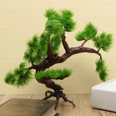 Fish Tank Aquarium Decoration Artificial Welcome Pine Plasti