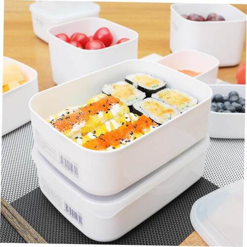 Heat resistant glass lunch box fresh-keeping box separation