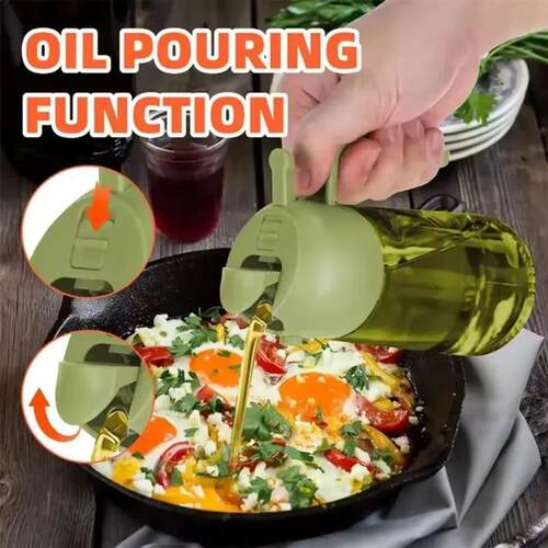 470ML Light-Blocking Dark Oil Sprayer for Cooking 2 in 1 Oli