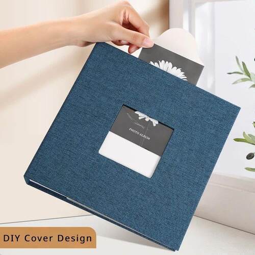 Linen Photo Album 6 Inch Interleaf Storage200 300 Pictures C