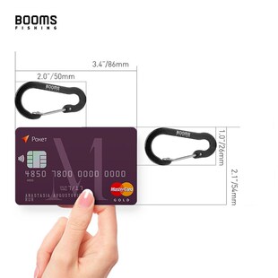 Booms Fishing CC1 6Pcs Aluminum Alloy Carabiner Keychain Out