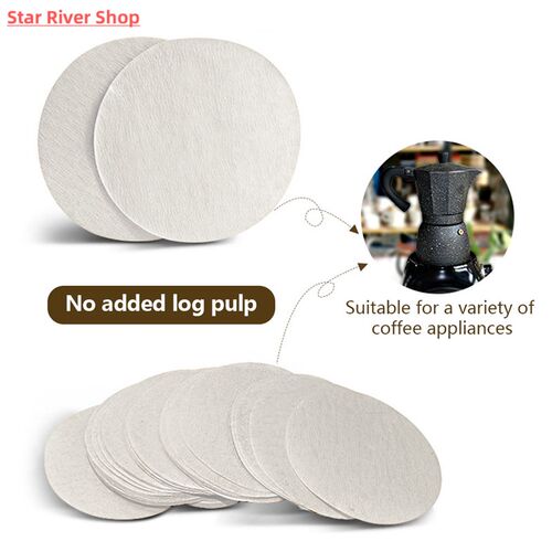 100Pcs Round Coffee Filter Paper 56mm 60mm 68mm For Espresso