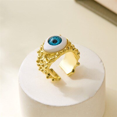 Blue Eye Ring Evil Eye Adjustable Finger RingTurkish Style B