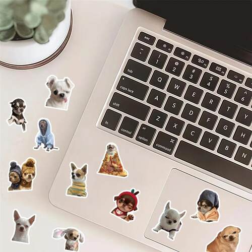 80PCS Chihuahua Funny Meme Animal Stickers Cute Graffiti Dec