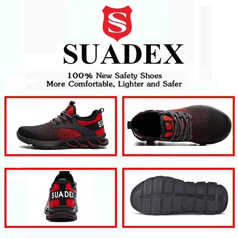 SUADEX Men Women Safety Shoes Steel Toe Boots Anti-Smashing图片