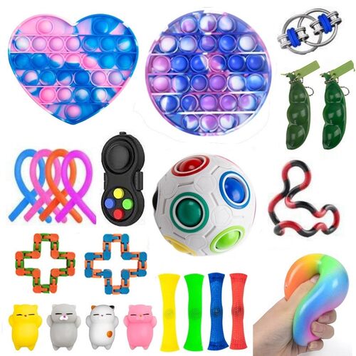 Figet Toys Anti Stress Toy Set Stretchy Strings  Marble