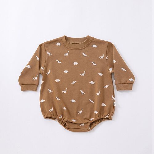 Baby Romper 2025 SpringAutumn BoysGirlsFloral Printed Long S