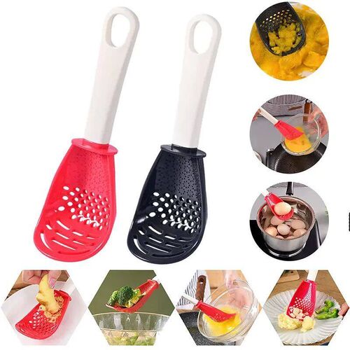Multifunctional Cooking Spoon Kitchen Strainer Scoop to Cut