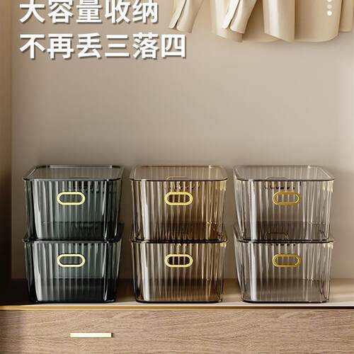 light luxury storage box household box plastic trans收纳箱