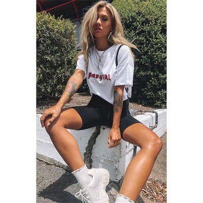 -Length Bottoms Black Cycling Shorts Streetwear Shorts Women