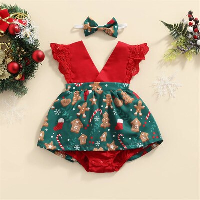 Ma&Baby 0-18M 1st Christmas Newborn Infant Baby Girls Romper