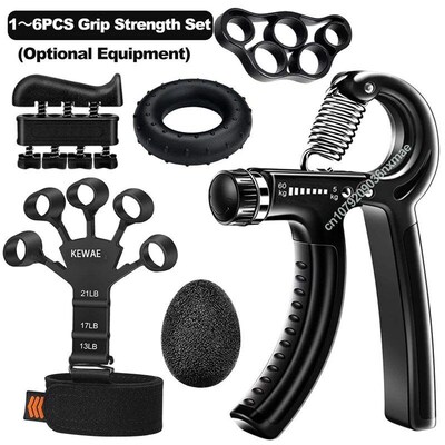 5-60Kg Adjustable Grip Strength Trainer with Finger Exercise