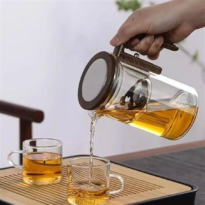 Glass Teapot Household One-Button Tea Water Separation