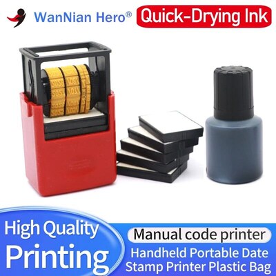 Handheld Portable Date Stamp Printer Quick-Drying Ink Date P