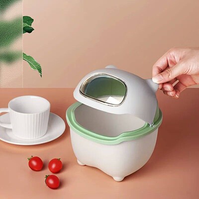 1pc Cartoon Desktop Trash Can For Office Desks, Storing Garb