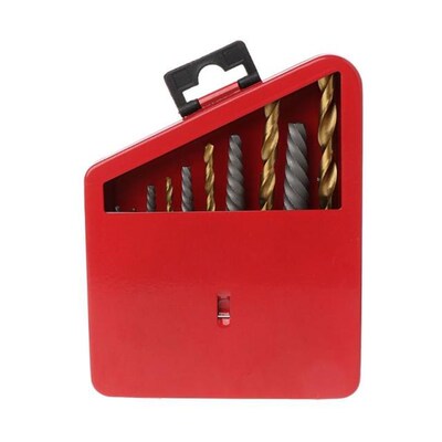 10Pcs/Set Broken Bolt Damaged Screw Extractor + Right Hand D