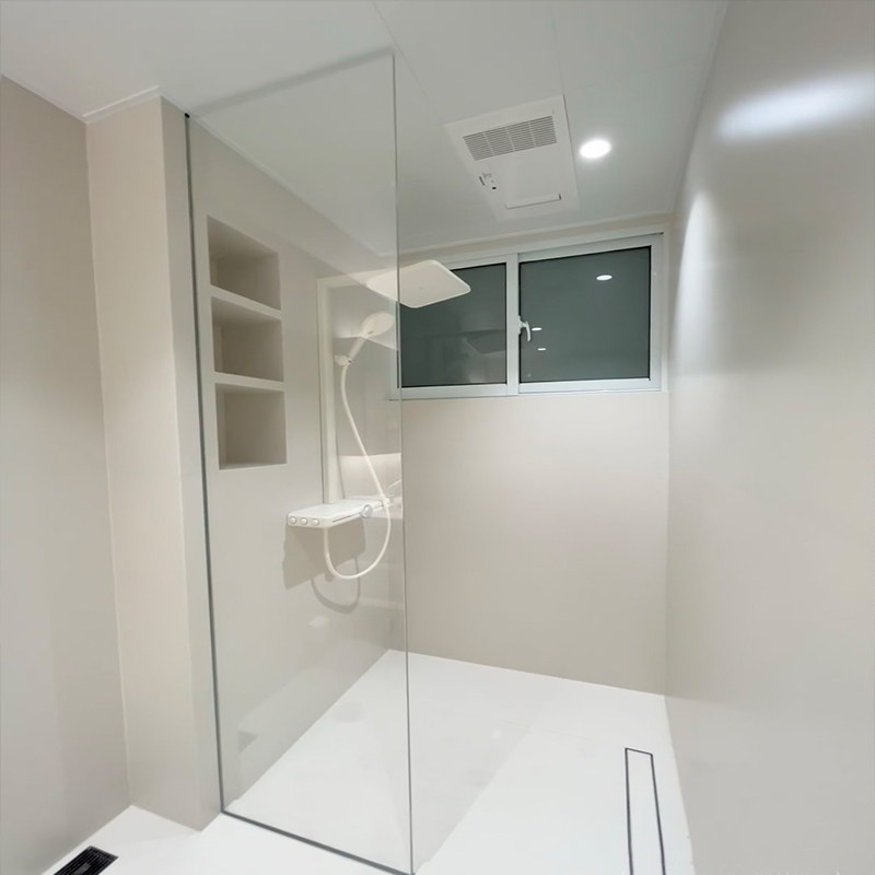 定制艺术玻璃隔断无框卫生间淋浴房超白平波钢化桌面茶几餐桌圆形