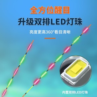 极目江湖X8日夜两用夜光漂高灵敏醒目电子漂硬尾浮漂黑坑野钓鱼漂
