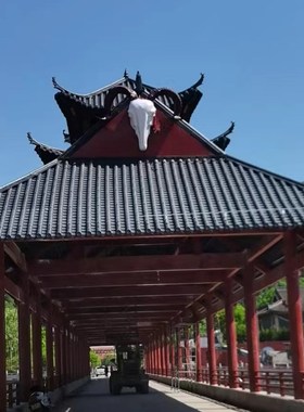 10xcm仿古瓦树脂瓦一体中式屋檐装饰塑料拼接门头古建瓦片屋顶