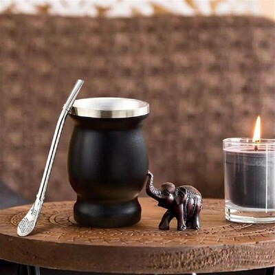 Double-wall Stainless Steel Mate Gourd Yerba Mate Brewing