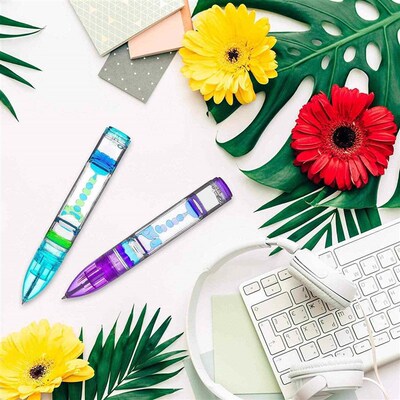 Liquid Motion Timer Pen Fidget Pens Office Desk Toys彩色油笔