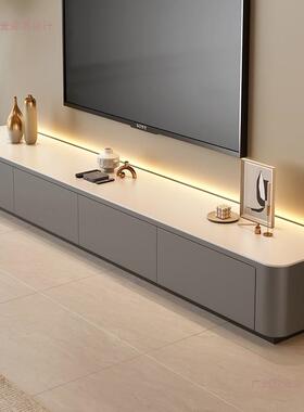 北欧岩板电视柜客家感用现小户型轻奢代简67908约地茶落几电视柜