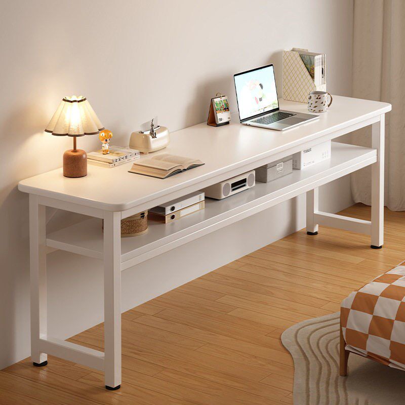 实木电脑桌家用书桌长条桌子出租屋学生卧室台式小户型床边靠墙窄