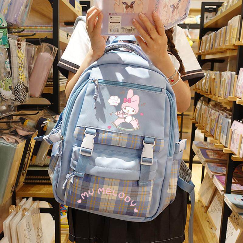 新款美乐蒂可爱甜美日系书包女孩小学初中JK女生大容量双肩包
