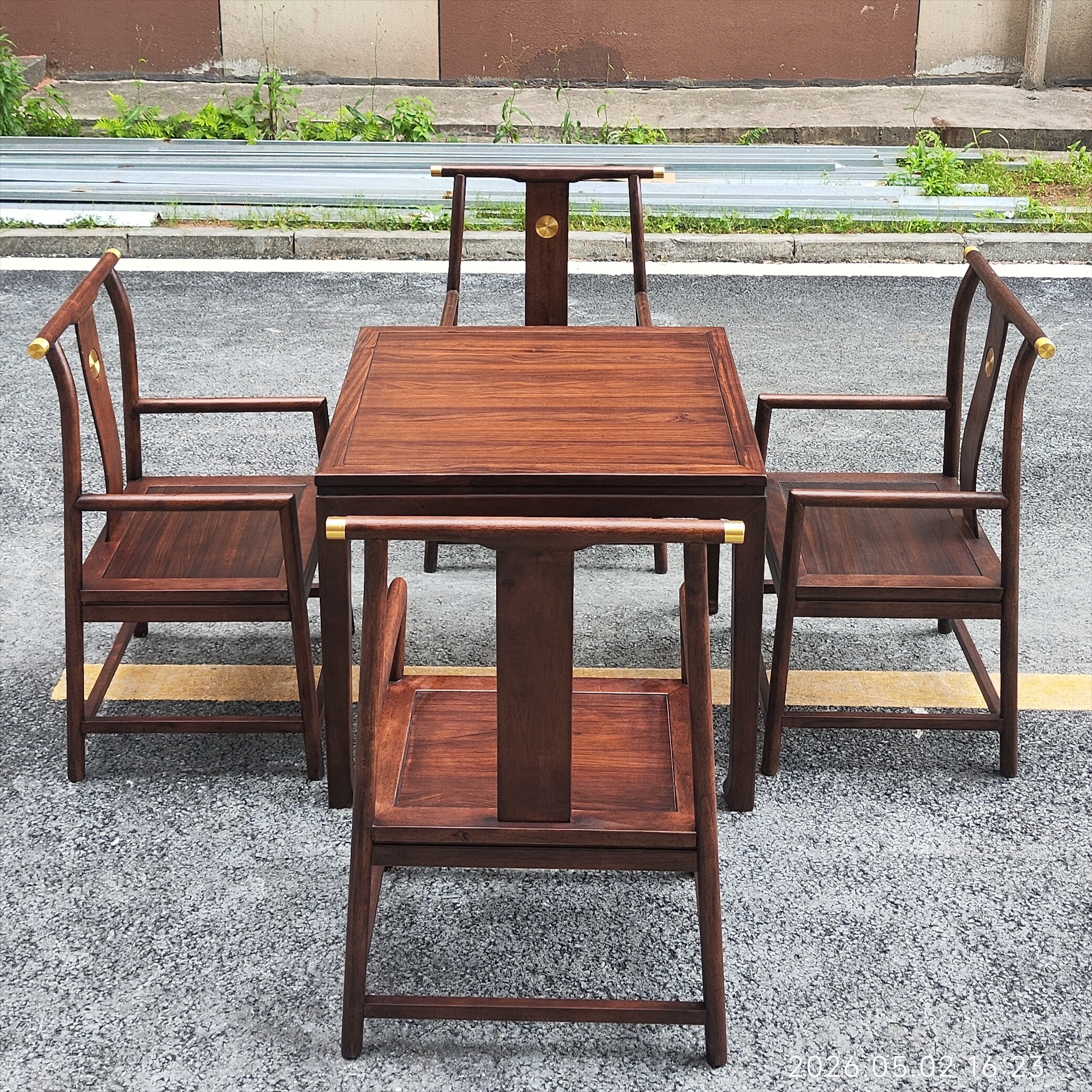 乌金木实木餐桌小方桌八仙桌马蹄桌阳台小茶桌麻将桌棋牌桌掼蛋桌