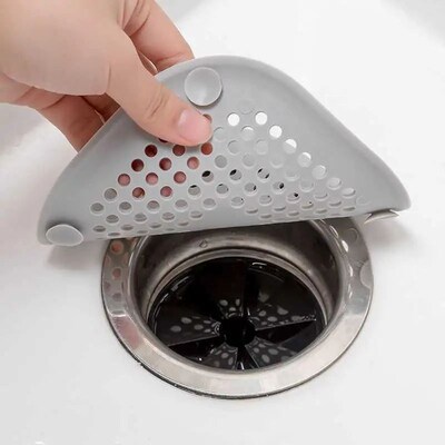Durable Silicone Square Shower Drain Cover Prevents Sink Clo