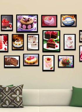 面包甜品店装修装饰 汉堡奶茶店装饰画蛋糕店墙壁装饰挂件背景墙